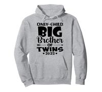 Hijo único Hermano mayor de gemelos 2025 Baby Announcement Kids Sudadera con Capucha