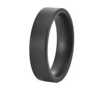 HIJONES 4mm 6mm 8mm Anillo de Cerámica para Hombres Mujeres Vintage Personalizado Hip Hop Anillo Banda Joyería 6Mm Negro Tamaño 12