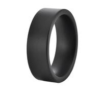 HIJONES 4mm 6mm 8mm Anillo de Cerámica para Hombres Mujeres Vintage Personalizado Hip Hop Anillo Banda Joyería 8Mm Negro Tamaño 12