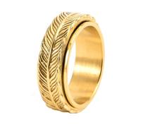 HIJONES Anillo Giratorio De Cola De Pez Koi Para Hombres Mujeres Vintage Personalizado Anillo Hip Hop Banda Joyería Oro Tamaño 12