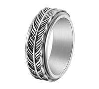 HIJONES Anillo Giratorio De Cola De Pez Koi Para Hombres Mujeres Vintage Personalizado Anillo Hip Hop Banda Joyería Plata Tamaño 12