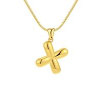 HIJONES Bubble Collar con Colgante de Alfabeto de 26 Letras para Mujeres y Hombres en Acero Inoxidable Joyería Personalizada con Inicial del Primer Nombre X