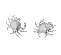 HIJONES Mujer Acero Inoxidable Delicado Cangrejo Animal Estudio Pendientes Plata