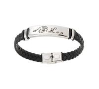 HIJONES Unisex Acero Inoxidable Signos Zodiaco Amuleto Suerte Pulsera Negra Ajustable 12 Constelaciones Multilayer Cuero Enrollado Muñeca Joya Cumpleaños Leo