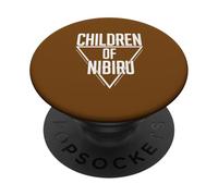 Hijos de Nibiru Teoría de la Conspiración Diseño OVNI PopSockets PopGrip Adhesivo