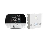 HIJYMNZPQ Termostato Inalámbrico WiFi Tuya For Caldera De Gas Inteligente con Controlador Temperatura Calefacción Y Receptor, Termorregulador Programable GeolocalizacióN(New Version(White))