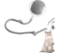 Hikaka Smart Automatic Rolling Pet Ball, Juguete Interactivo para Gato, Pelota Giratoria Automática 360° con Carga USB, Juguete Móvil para Perro, Pelotas con Movimiento para Uso en Interiores (Gris)