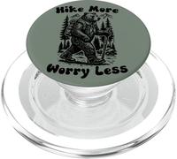 Hike More Worry Less Funny Cub Scouts BSA Hiking Bear PopSockets PopGrip para MagSafe