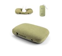 HIKEMAN Almohada de espuma viscoelástica para camping, almohada de viaje ultraligera, almohada de apoyo para el cuello, almohadas suaves y ergonómicas para dormir, para camping, coche, playa, oficina