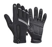 HIKENTURE Guantes de Ciclismo para Hombre y Mujer, supercálidos, Resistentes al Viento, Antideslizantes, con función de Pantalla táctil, Color Negro, Guantes de Invierno Hombre Mujer, otoño/Invierno