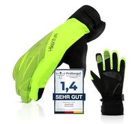 HIKENTURE Guantes de invierno resistentes al agua para bicicleta, guantes de invierno para hombre y mujer, resistentes al viento, guantes de esquí con gel acolchado para hombres mujeres, guantes térmicos para correr