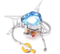 HIKENTURE Hornillo de gas plegable de 3500 W, encendido piezoeléctrico | Hornillo de camping plegable con regulador de llama para cartuchos de rosca EN 417, camping, Picnic