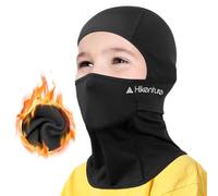 HIKENTURE Pasamontañas infantil de invierno, pasamontañas cálido, resistente al viento, máscara de esquí bajo casco, máscara de esquí para niños y niñas, pasamontañas, campana facial para ciclismo,