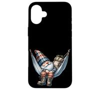 Hiker GNOME Grandpa In Large Outdoor Hammock For Camping Carcasa para iPhone 16 Plus