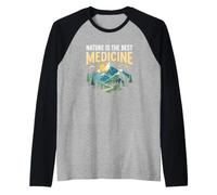 Hiker Nature es el Mejor mochilero de Medicina Camiseta Manga Raglan