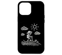 Hiker Stickman Line Art Design Para Fanáticos De Las Carcasa para iPhone 12 Pro Max