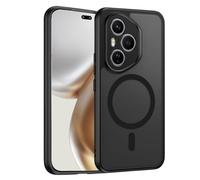 HikerClub Magnética Funda para Honor 400 Pro 5G Capa Carcasa Protectora Translúcida Mate Suave TPU Silicona Antigolpes Parachoques Antihuellas Trasera Case, Negro