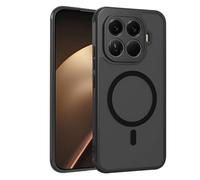 HikerClub Magnética Funda para XIAOMI 15T Pro Capa Carcasa Protectora Translúcida Mate Suave TPU Silicona Antigolpes Parachoques Antihuellas Trasera Case, Negro