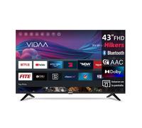 Hikers 43z1 televisor smart tv - pantalla 43 pulgadas resolución fhd 1920*1080 compatible android calidad sonido dolby atmos - negro