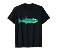 Hikers Campers Outdoorsmen Nature Fish Mountain Reflection Camiseta
