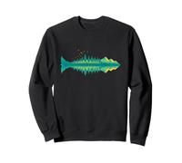 Hikers Campers Outdoorsmen Nature Fish Mountain Reflection Sudadera