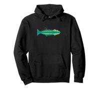 Hikers Campers Outdoorsmen Nature Fish Mountain Reflection Sudadera con Capucha