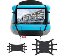 Hikig Soporte Tableta Coche, Reposacabeza Universal con Soporte 360° para iPhone/iPad y Pantallas de 3,5 a 12,9 Pulgadas, con Correas de Nylon Elásticas