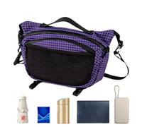 Hiking Chest Bag - Dyneema and Nylon Material 25x14x5cm Lightweight Waterproof Outdoor Pack - Durable Sports Waist Bag For Hiking Travel Running and Adventure