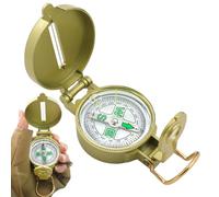 Hiking Compass, Metal Field Compass, 2.91x2.09x0.98 pulgadas Heavy Duty Easy to Use, Portable Navigation Tool for Map Reading, Outdoor Adventures Camping, Climbing and Hunting
