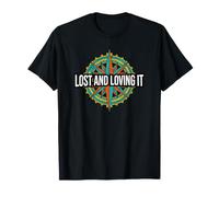 Hiking Compass Topography Lost and Loving It Camiseta