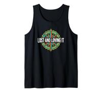 Hiking Compass Topography Lost and Loving It Camiseta sin Mangas
