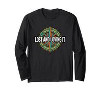 Hiking Compass Topography Lost and Loving It Manga Larga