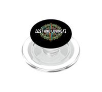 Hiking Compass Topography Lost and Loving It PopSockets PopGrip para MagSafe