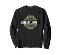 Hiking Compass Topography Lost and Loving It Sudadera