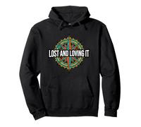 Hiking Compass Topography Lost and Loving It Sudadera con Capucha