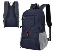 Hiking Daypack, Waterproof Travel Bag for Women and Men, Small Compact Folding Backpack with Reflective Stripes for Outdoor Sports, Cycling, and Biking 11.42x5.51x17.32 Inches