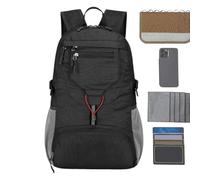 Hiking Daypack, Waterproof Travel Bag for Women and Men, Small Compact Folding Backpack with Reflective Stripes for Outdoor Sports, Cycling, and Biking 11.42x5.51x17.32 Inches