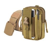 Hiking Fanny Pack, bolsa de cintura exterior, gran capacidad, material Oxford, teléfono cartera, bolsillo gadget ideal para viajes y teléfonos inteligentes, 17,5 x 12 x 6 cm, caqui, Se référer au