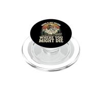 Hiking Is Just Walking Where You Might Die Naturaleza PopSockets PopGrip para MagSafe
