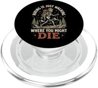 Hiking Is Just Walking Where You Might Die Naturaleza PopSockets PopGrip para MagSafe