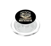 Hiking Is Just Walking Where You Might Die Naturaleza PopSockets PopGrip para MagSafe