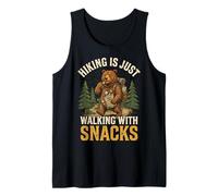 Hiking Is Just Walking with Snacks Naturaleza Camino Camiseta sin Mangas