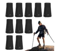 Hiking Pole Tips, 10-Piece Shock-Absorbing Trekking Pole Feet, Replacement Sleeves, Walking Canes, Outdoor Hiking Accessories for Men, Women, and Mountaineers