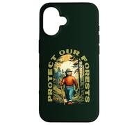 Hiking Smokey Bear Protect Our Forests Vintage Carcasa para iPhone 16