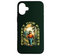 Hiking Smokey Bear Protect Our Forests Vintage Carcasa para iPhone 16 Plus