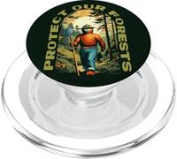 Hiking Smokey Bear Protect Our Forests Vintage PopSockets PopGrip para MagSafe
