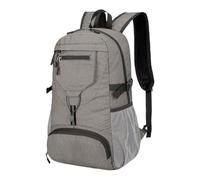 Hiking Travel Backpack - Lightweight Day Pack, Durable Travelling Sports, Packable Rucksack Walking Camping | Daypacks for Women Outdoor Back Pack Reflective Stripes Cell Phone Wallet, gris, Se