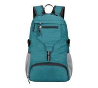 Hiking , Waterproof Travel Bag for Women and Men, Small Compact Folding Backpack with Reflective Stripes for Outdoor Sports, Cycling and Biking, 29 x 14 x 44 cm, verde, Siehe Beschreibung, Ver