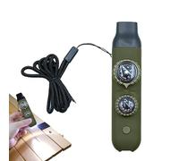 Hiking Whistle Compass - Outdoor Safety Gear for Adventure | Loud Multifunctional Whistle with Compass Thermometer Magnifier, Survival Tool for Camping Running Boating Climbing Travel