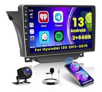 Hikity 2+64GB Android 15 Radio Coche CarPlay Android Auto Inalámbrico para Hyundai I30 2011-2015 Radio Bluetooth Manos Libres Auto Radio con 9" Pantalla Táctil WiFi GPS FM SWC EQ AHD Cámara Trasera